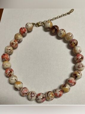 Vera Neumann MMA. CN, Speckled Bead Statement Necklace multicolor Very RARE